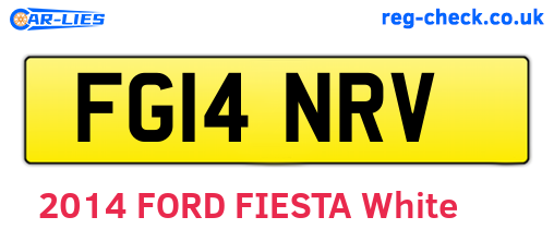 FG14NRV are the vehicle registration plates.