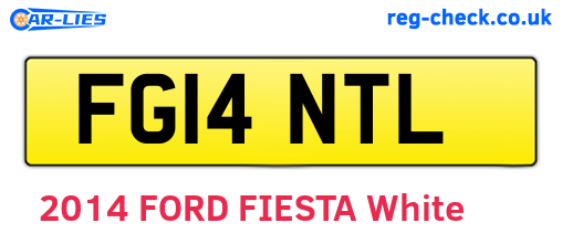 FG14NTL are the vehicle registration plates.