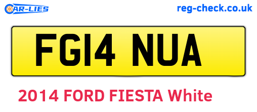 FG14NUA are the vehicle registration plates.