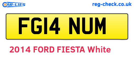FG14NUM are the vehicle registration plates.