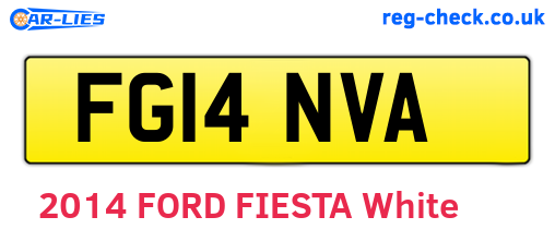 FG14NVA are the vehicle registration plates.