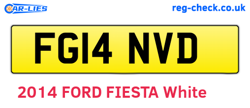 FG14NVD are the vehicle registration plates.