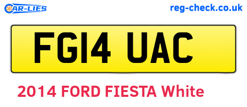 FG14UAC are the vehicle registration plates.