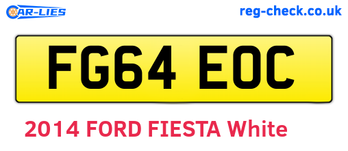 FG64EOC are the vehicle registration plates.