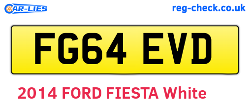 FG64EVD are the vehicle registration plates.
