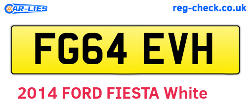 FG64EVH are the vehicle registration plates.