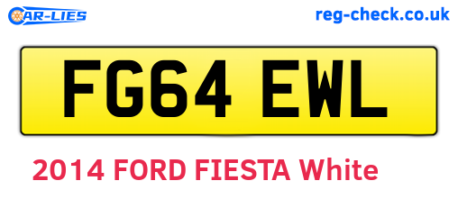 FG64EWL are the vehicle registration plates.