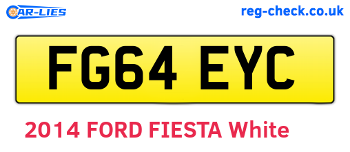 FG64EYC are the vehicle registration plates.