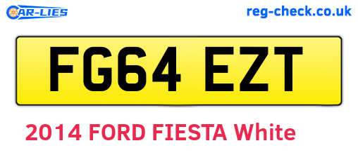 FG64EZT are the vehicle registration plates.