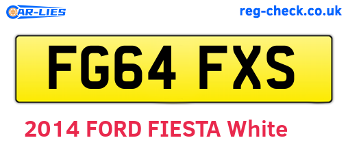 FG64FXS are the vehicle registration plates.