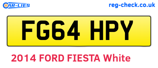 FG64HPY are the vehicle registration plates.