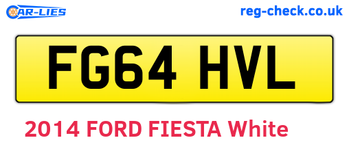 FG64HVL are the vehicle registration plates.