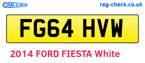 FG64HVW are the vehicle registration plates.