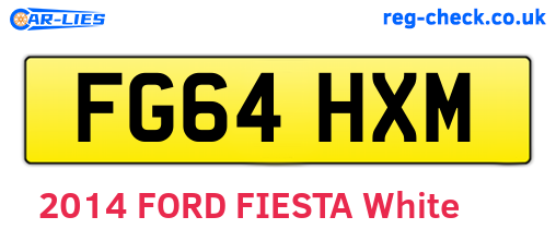 FG64HXM are the vehicle registration plates.