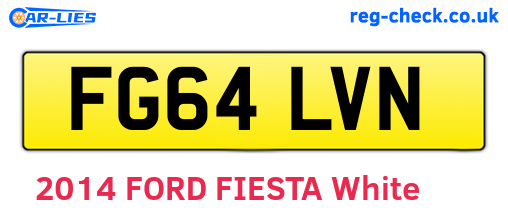 FG64LVN are the vehicle registration plates.