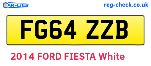 FG64ZZB are the vehicle registration plates.