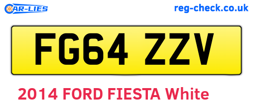 FG64ZZV are the vehicle registration plates.