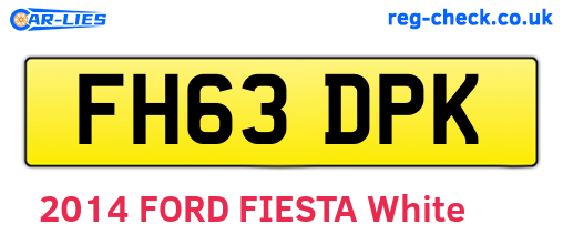 FH63DPK are the vehicle registration plates.