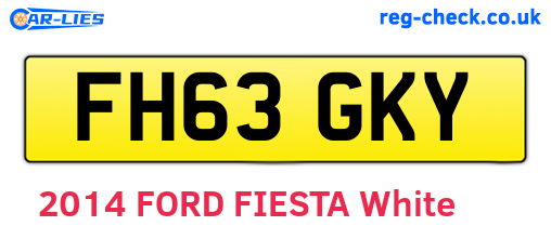 FH63GKY are the vehicle registration plates.