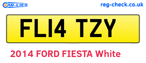 FL14TZY are the vehicle registration plates.
