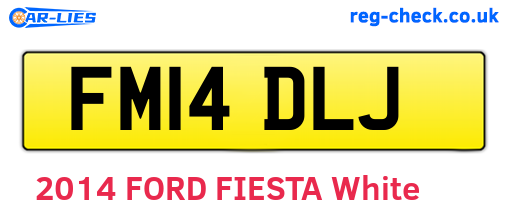 FM14DLJ are the vehicle registration plates.