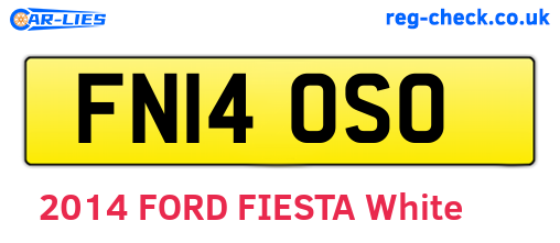 FN14OSO are the vehicle registration plates.