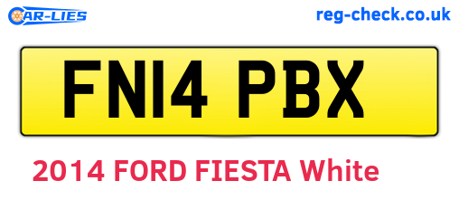 FN14PBX are the vehicle registration plates.