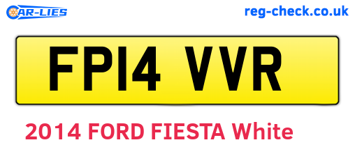 FP14VVR are the vehicle registration plates.
