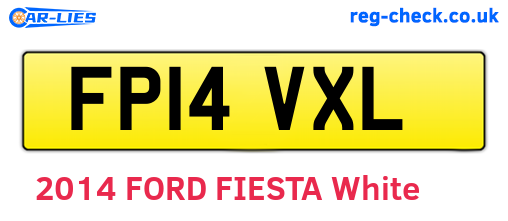FP14VXL are the vehicle registration plates.