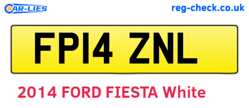 FP14ZNL are the vehicle registration plates.