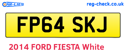FP64SKJ are the vehicle registration plates.