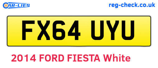 FX64UYU are the vehicle registration plates.