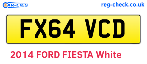 FX64VCD are the vehicle registration plates.
