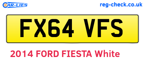 FX64VFS are the vehicle registration plates.