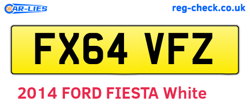 FX64VFZ are the vehicle registration plates.