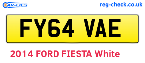 FY64VAE are the vehicle registration plates.