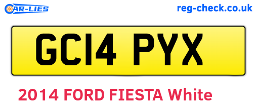 GC14PYX are the vehicle registration plates.
