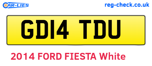 GD14TDU are the vehicle registration plates.