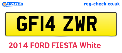 GF14ZWR are the vehicle registration plates.