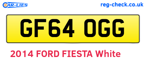 GF64OGG are the vehicle registration plates.