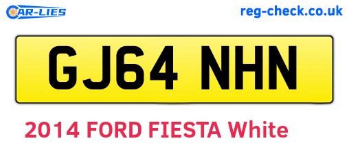 GJ64NHN are the vehicle registration plates.
