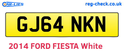 GJ64NKN are the vehicle registration plates.