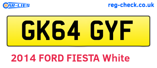GK64GYF are the vehicle registration plates.
