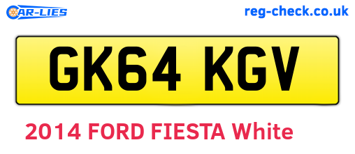 GK64KGV are the vehicle registration plates.