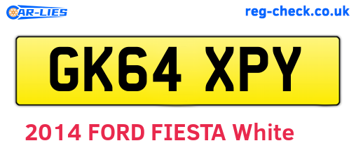 GK64XPY are the vehicle registration plates.