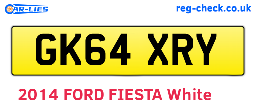 GK64XRY are the vehicle registration plates.