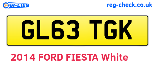 GL63TGK are the vehicle registration plates.