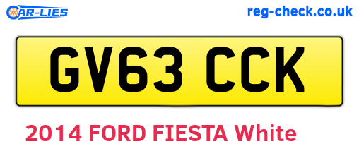 GV63CCK are the vehicle registration plates.
