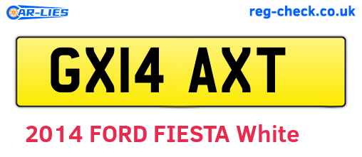 GX14AXT are the vehicle registration plates.