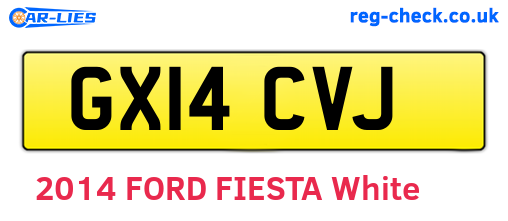 GX14CVJ are the vehicle registration plates.